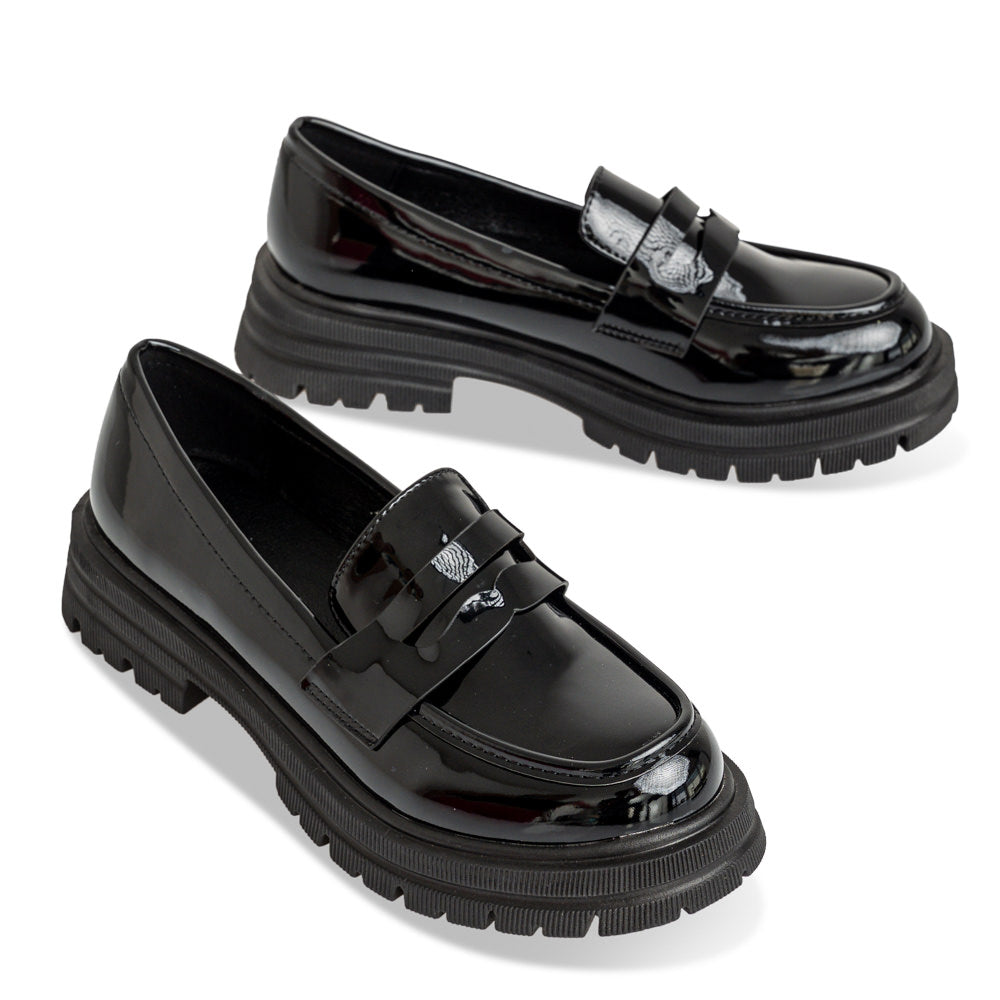 Loafers 23w500 - Μαύρο Λουστρίνι