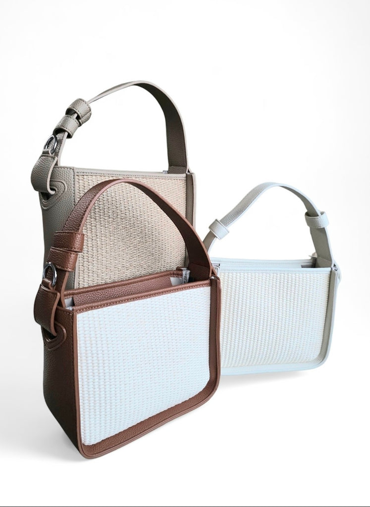 Ψάθινη Τσάντα B105 - Μπεζ Λεπτομέρειες