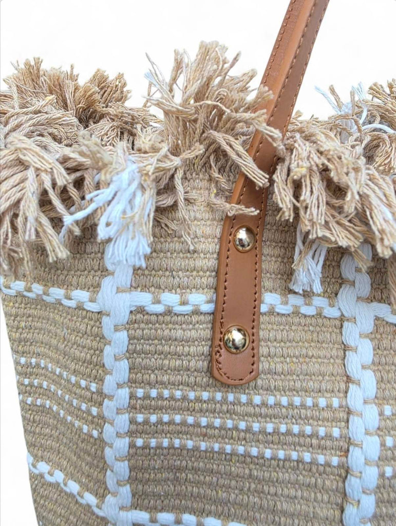 Χειροποίητη Τσάντα Μεγάλη B701 - Καφέ Ανοιχτό