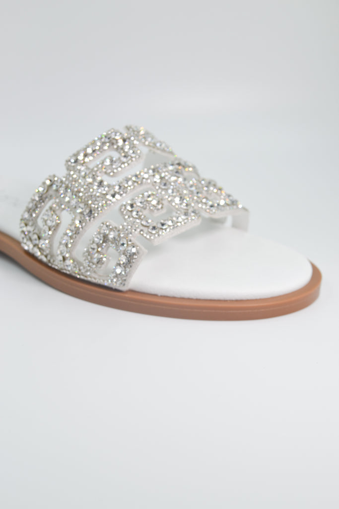 Νυφικό Σανδάλι BD01 - Λευκό Στρας