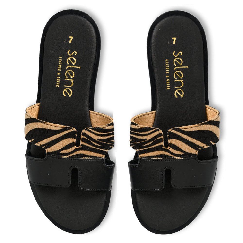 Soft Σανδάλι S40 - Μαύρο & Ζέμπρα