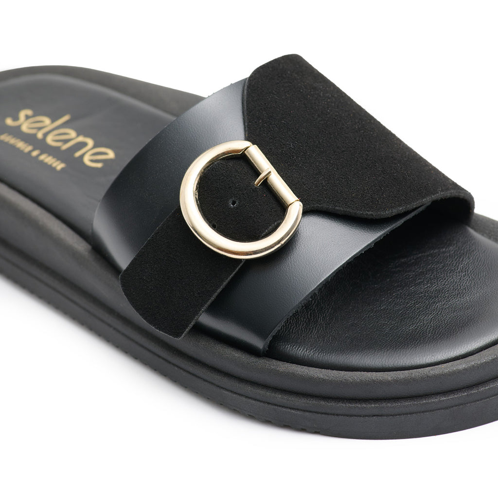 Flatform Soft FF800 - Μαύρο Δέρμα & Μαύρο Καστόρι