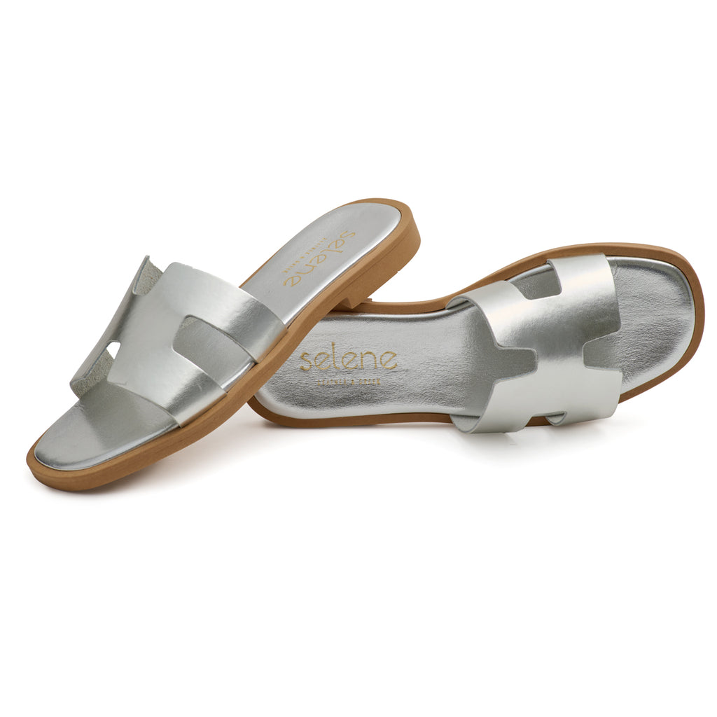 Soft Σανδάλι K244 Καρέ - Ασημί Μεταλλικό