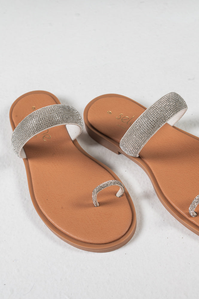 Soft Σανδάλι 2317 - Λευκό Στρας