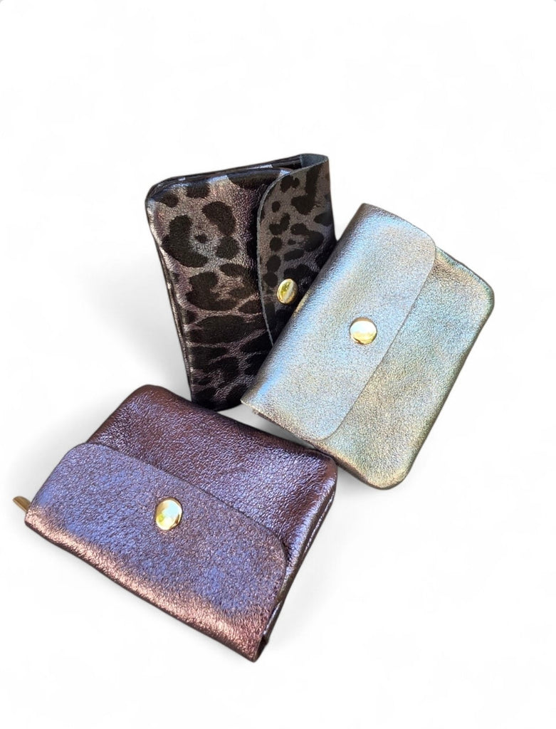 Δερμάτινο Γυναικείο Πορτοφόλι B703 - Ασημί