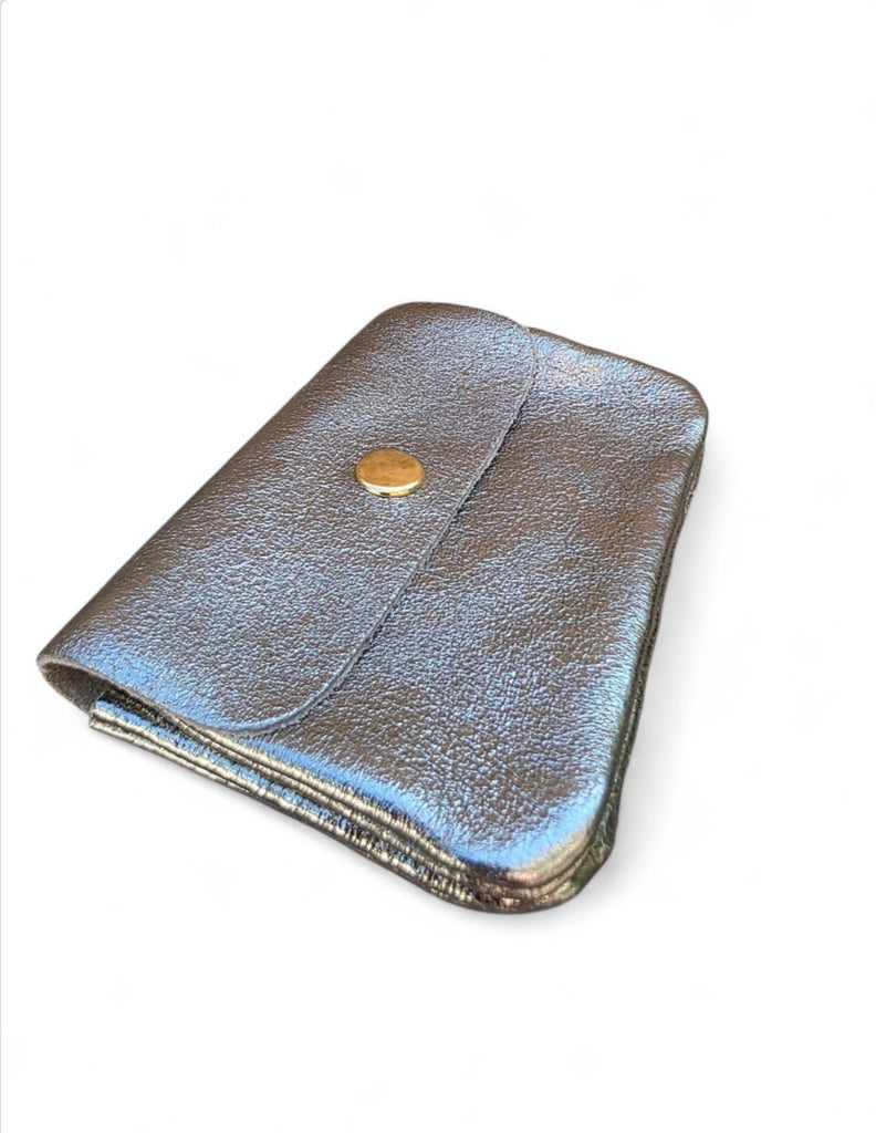 Δερμάτινο Γυναικείο Πορτοφόλι B703 - Ασημί