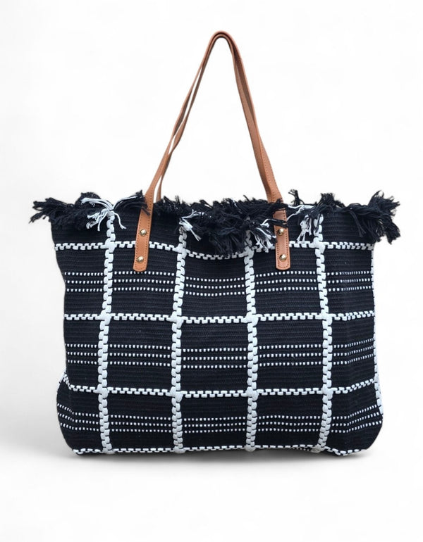 Χειροποίητη Τσάντα Μεγάλη B701 - Μαύρη