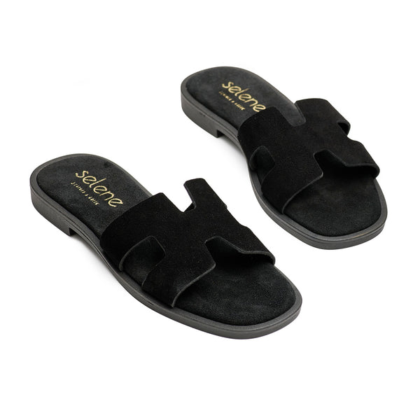 Soft Σανδάλι K244 Καρέ - Μαύρο Καστόρι