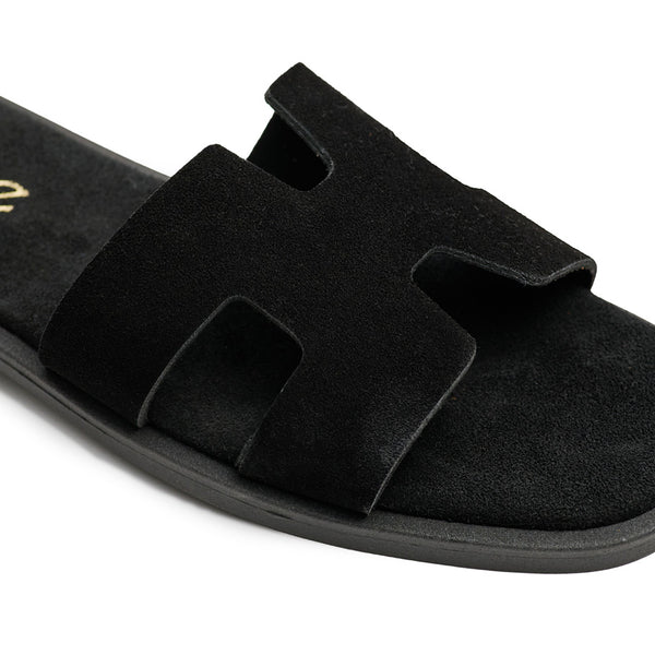 Soft Σανδάλι K244 Καρέ - Μαύρο Καστόρι