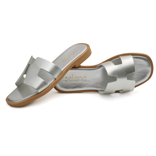 Soft Σανδάλι K244 Καρέ - Ασημί Μεταλλικό