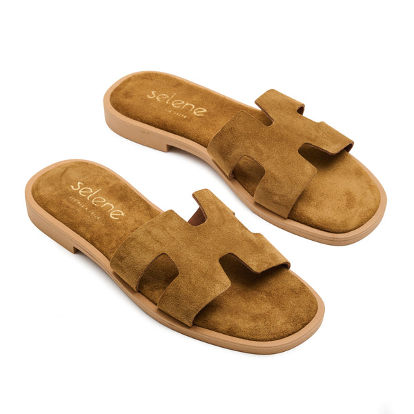 Soft Σανδάλι K244 Καρέ - Ταμπά Καστόρι